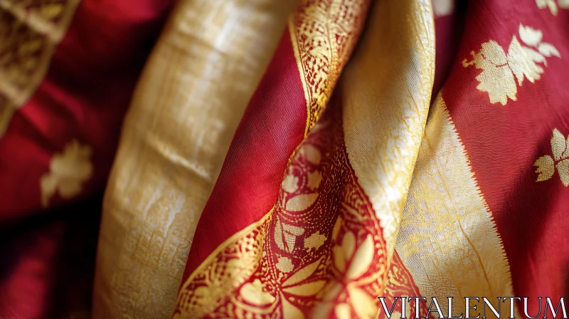 Luxurious Silk Fabric Close-up AI Image