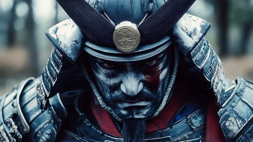 Close-Up of a Samurai Warrior