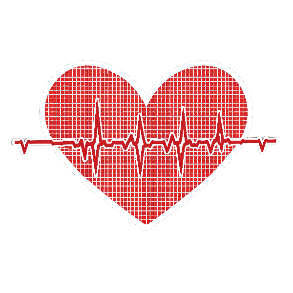 Electrocardiogram Heart Graphic POD Design