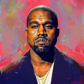 Abstract Digital Art of Kanye West