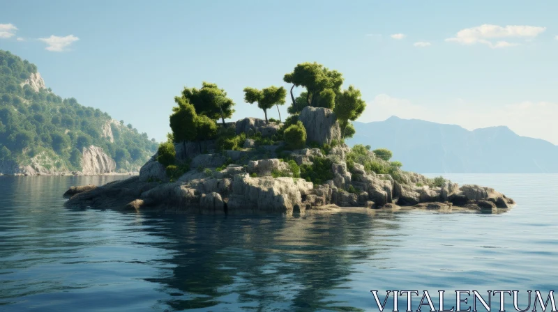 Tranquil Island in Naturalistic Style | Unreal Engine Render AI Image