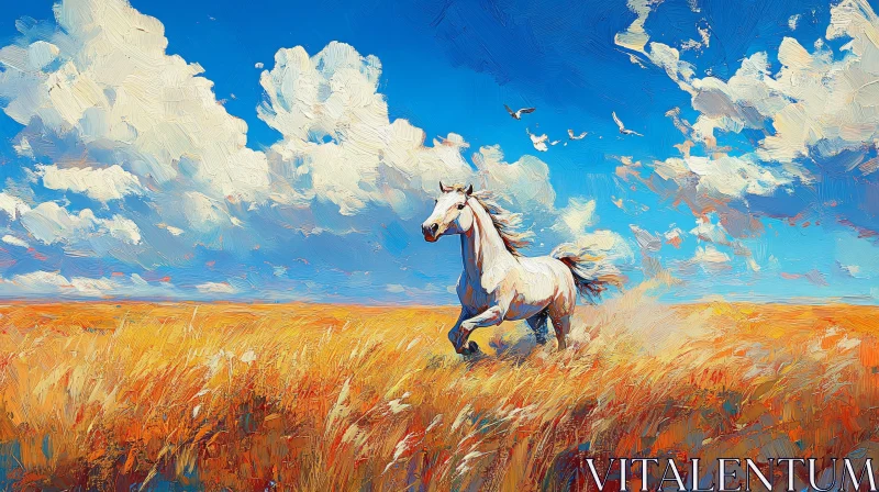 AI ART Free Spirit: Horse in Nature