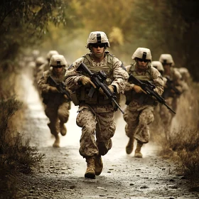 Army Unit in Action: A Scene of Duty
