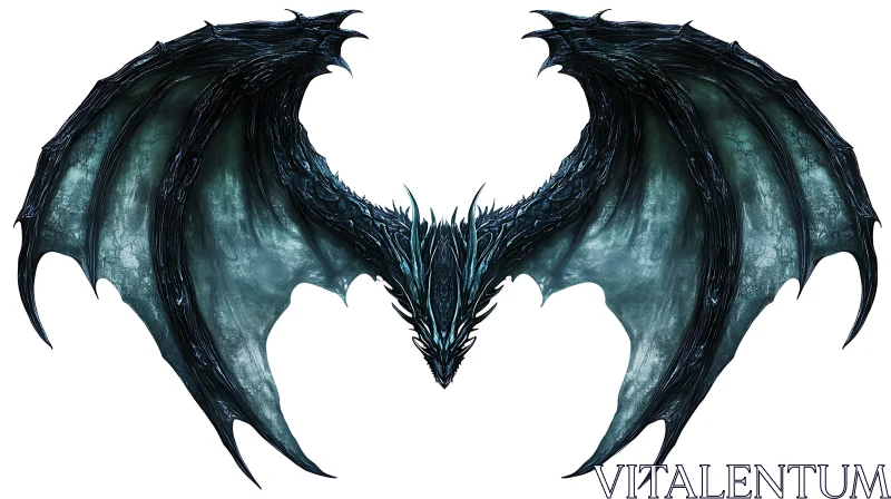 AI ART Dragon Wings Detailed Illustration