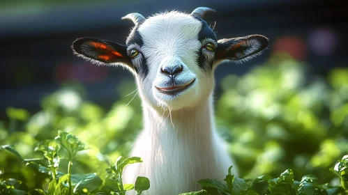 Smiling Goat Portrait