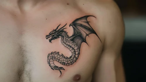 Mythical Dragon Tattoo Art on Body