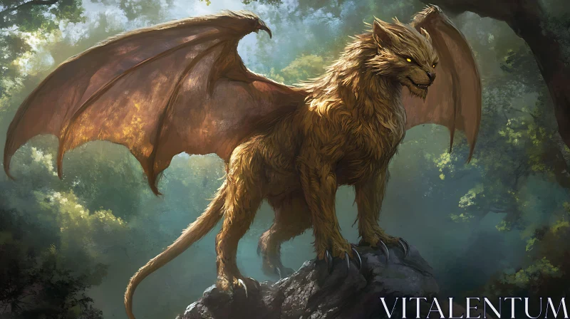 AI ART Fantasy Chimera Creature with Wings