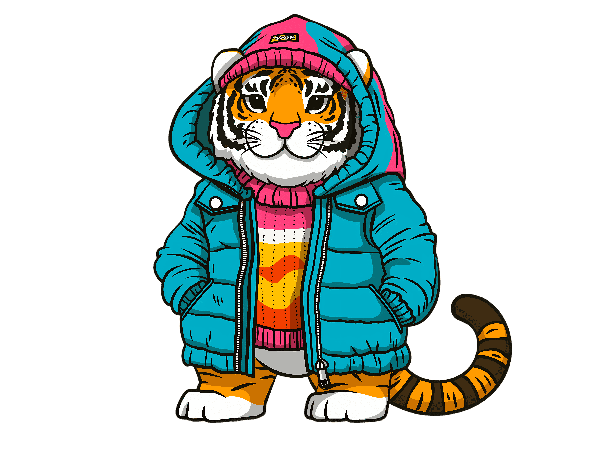 Cool Tiger in Fashionable Outfit