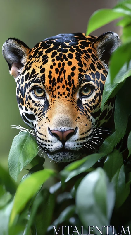 Jungle Jaguar Portrait AI Image