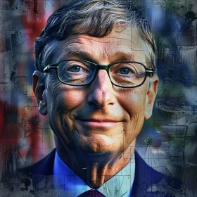 Iconic Bill Gates Portrait