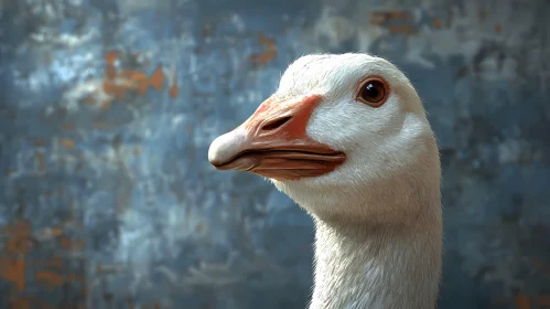 Goose with Textured Backdrop