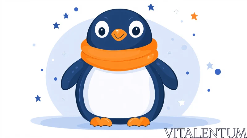 AI ART Adorable Penguin Illustration