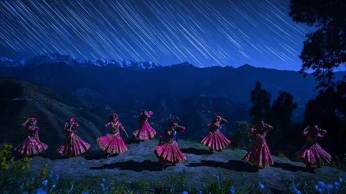 Women dancing at night