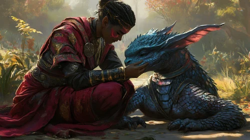 Gentle Touch: Woman and Her Dragon