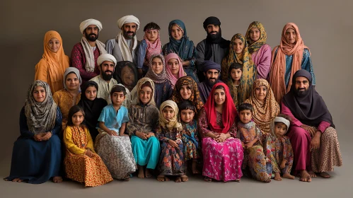 Family Portrait in Traditional Dress