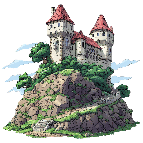 Enchanting Medieval Castle T-Shirt Design POD Design