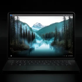 Nature on Laptop Screen