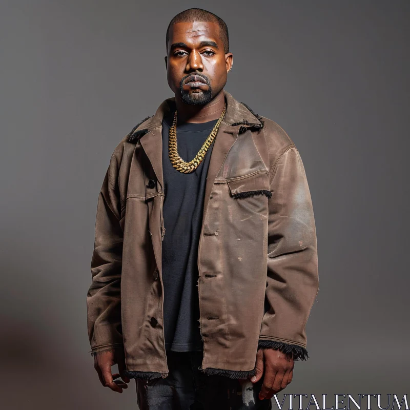 AI ART Rugged Look of Kanye West in Fashion