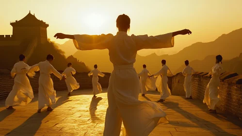 Sunrise Tai Chi at Great Wall