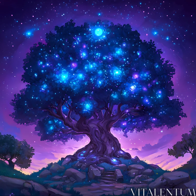 AI ART Celestial Tree of Dreams