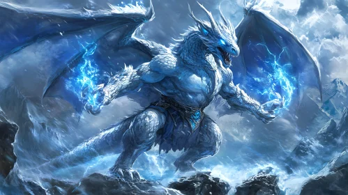 Frozen Fury: An Ice Dragon's Wrath