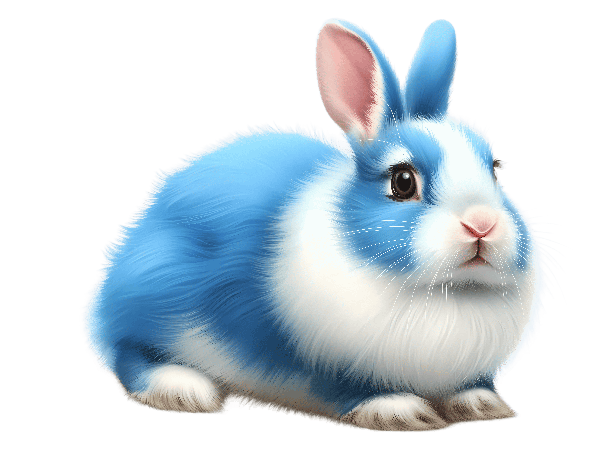 Blue Rabbit Art Print