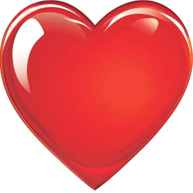 Glossy Red Heart Icon