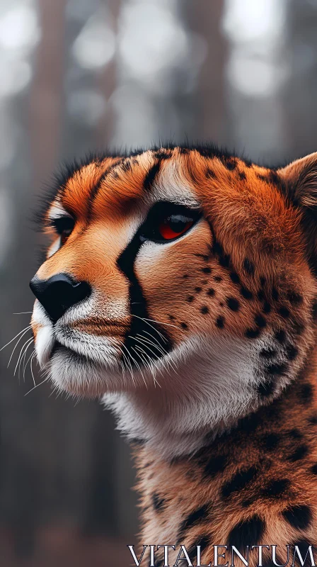 AI ART Wild Cheetah Close-up