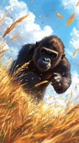 Gorilla in Wheat