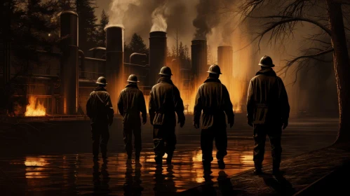 Captivating Firefighter Scene in Historical Perspective