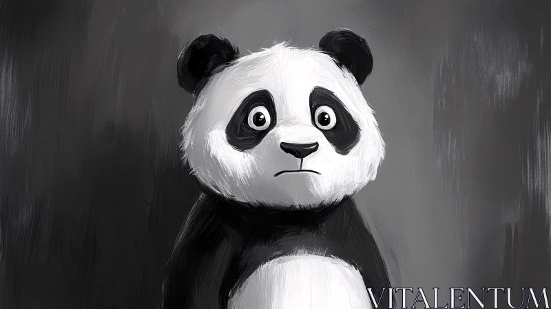 Innocent Panda Portrait AI Image