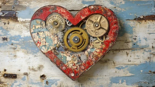 Vintage Gears Heart