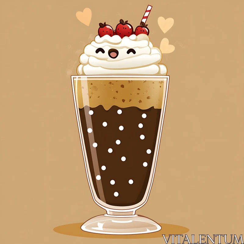 AI ART Whimsical Dessert Cartoon Illustration