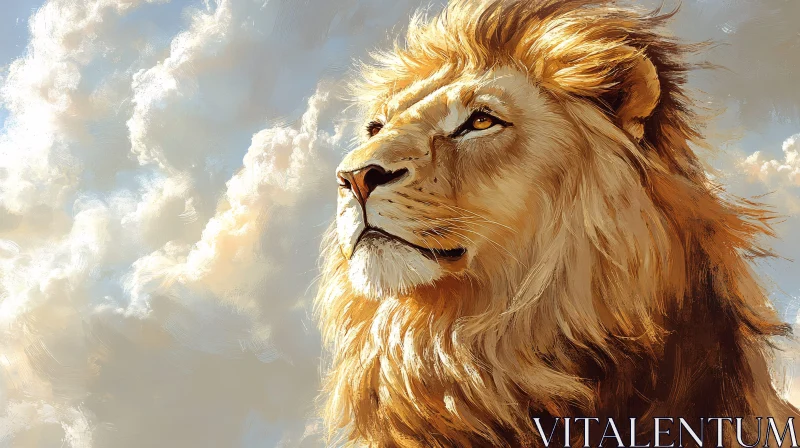 AI ART Regal Lion Gazing Beyond