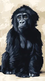 Digital Artwork of a Gorilla