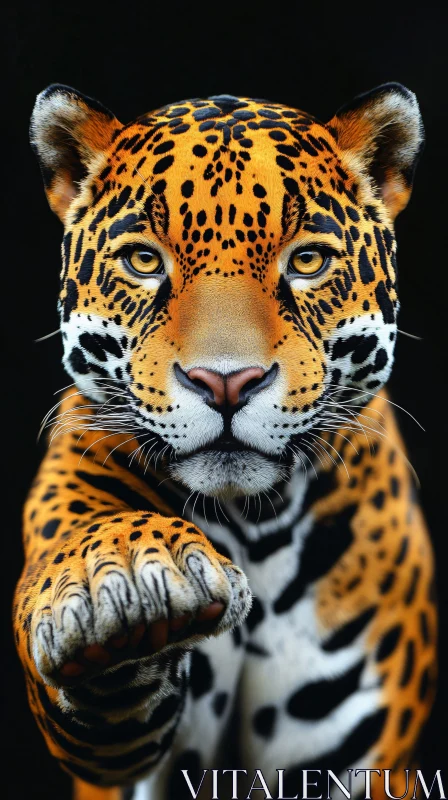 Elegant Jaguar Portrait AI Image