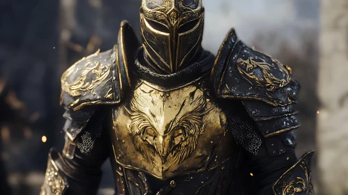 Warrior in Gold Armor