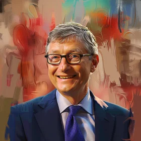 Artistic Bill Gates Portrait