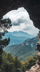 Mountain Vista Seen from a Cave