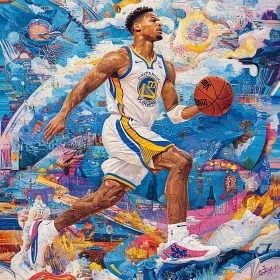 Athlete in Motion Painting