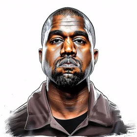 Artistic Illustration of Kanye West