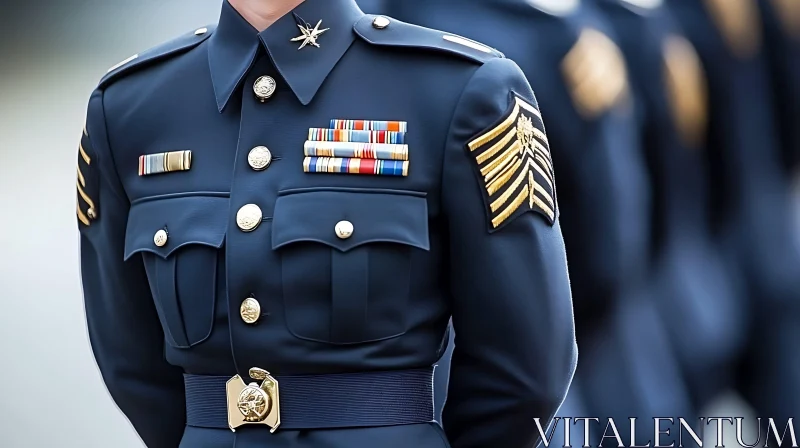 Detailed Military Dress Uniform AI Image