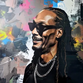 Colorful Abstract Art of Snoop Dogg