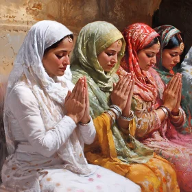 Serene Women Praying