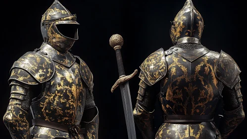 Medieval Knight Armor and Sword