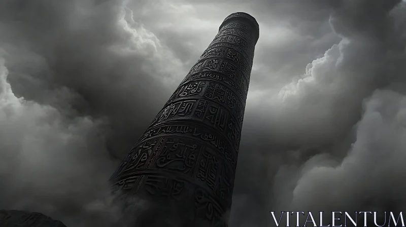 Monolith in the Clouds AI Image