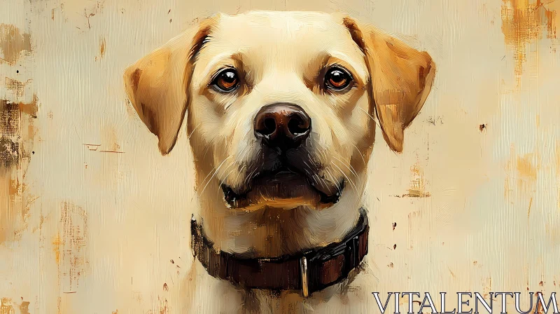 Graceful Canine Painting AI Image