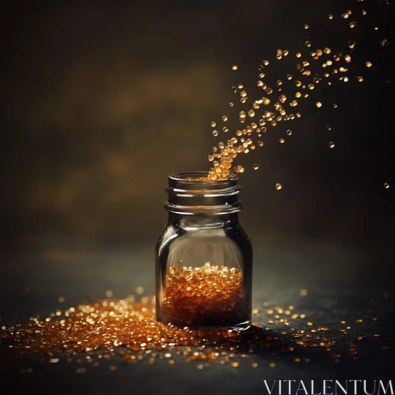 Jar of Gold: A Still Life Composition AI Image