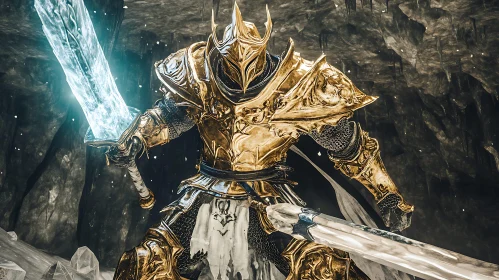 Armored Warrior with Luminous Blade