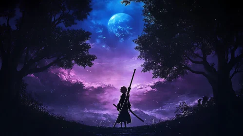 Celestial Silhouette: A Night's Tale